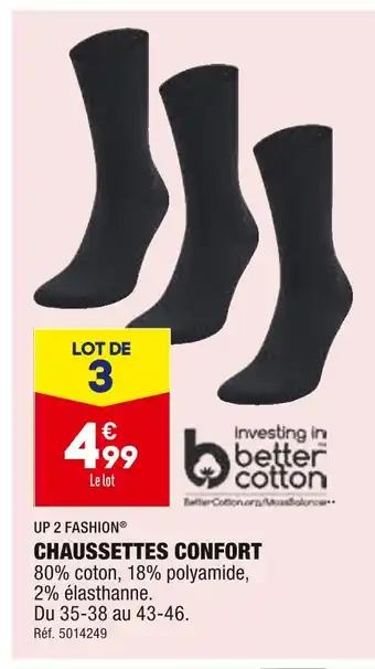 ALDI UP 2 FASHION CHAUSSETTES CONFORT offre