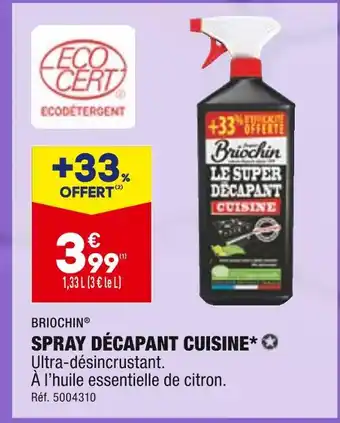 ALDI BRIOCHIN SPRAY DÉCAPANT CUISINE offre