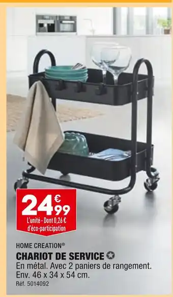 ALDI HOME CREATION CHARIOT DE SERVICE offre
