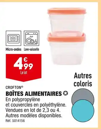 ALDI CROFTON BOÎTES ALIMENTAIRES offre