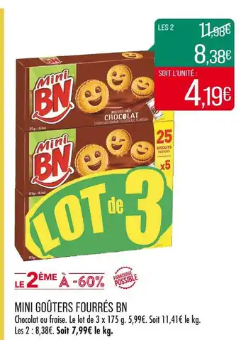 Match BN MINI GOÛTERS FOURRÉS offre