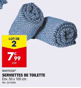 ALDI NOVITESSE SERVIETTES DE TOILETTE offre