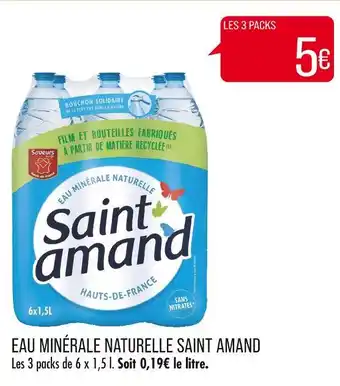 Match SAINT AMAND EAU MINÉRALE NATURELLE offre