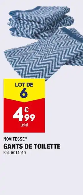 ALDI NOVITESSE GANTS DE TOILETTE offre