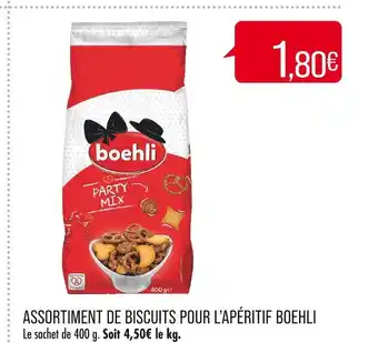 Match BOEHLI ASSORTIMENT DE BISCUITS POUR L’APÉRITIF offre