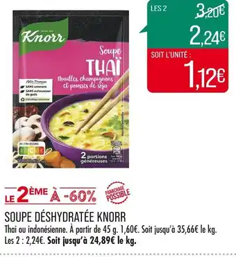 Match KNORR SOUPE DÉSHYDRATÉE offre