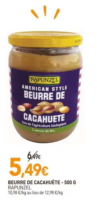 naturéO RAPUNZEL BEURRE DE CACAHUÈTE offre
