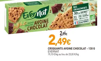 naturéO EVERNAT CROQUANTS AVOINE CHOCOLAT offre