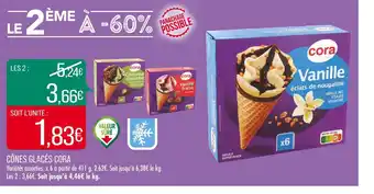 Match CORA CÔNES GLACÉS offre
