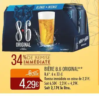 Match 8.6 BIÈRE 8.6 ORIGINAL offre