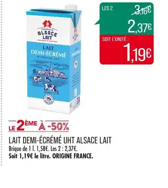 Match ALSACE LAIT LAIT DEMI-ÉCRÉMÉ UHT offre