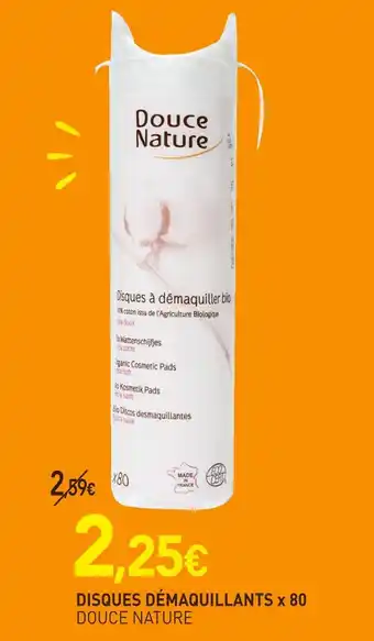 naturéO DOUCE NATURE DISQUES DÉMAQUILLANTS x 80 offre
