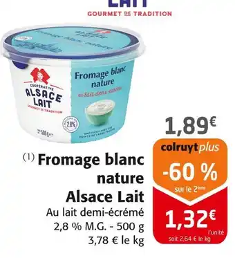 Colruyt Alsace Lait Fromage blanc nature offre