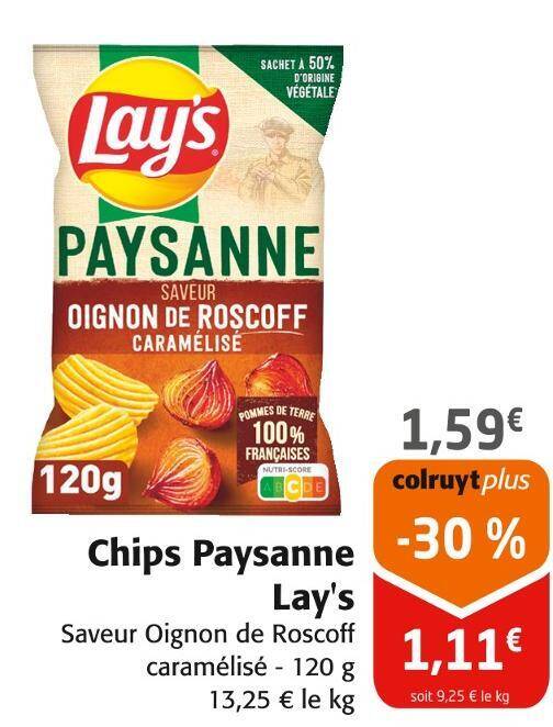 Promo Lay's Chips Paysanne chez Colruyt