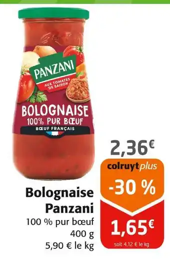 Colruyt Panzani Bolognaise offre