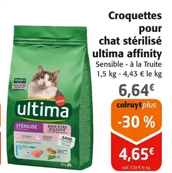 Colruyt ultima Croquettes pour chat stérilisé affinity offre