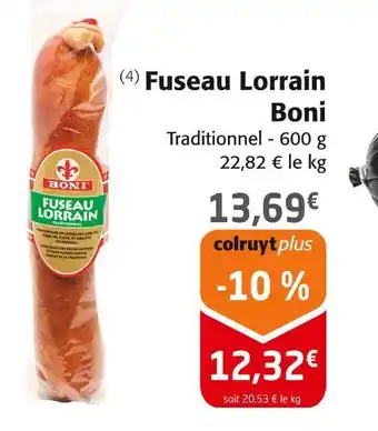 Colruyt Boni Fuseau Lorrain offre