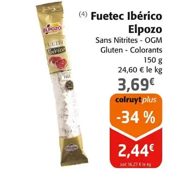 Colruyt Elpozo Fuetec Ibérico offre