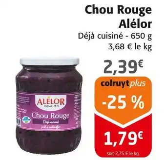 Colruyt Alélor Chou Rouge offre