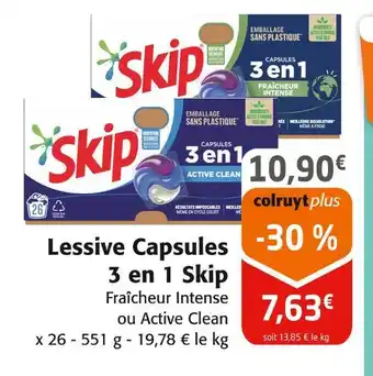 Colruyt Skip Lessive Capsules 3 en 1 offre
