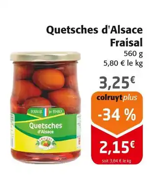 Colruyt Fraisal Quetsches d'Alsace offre