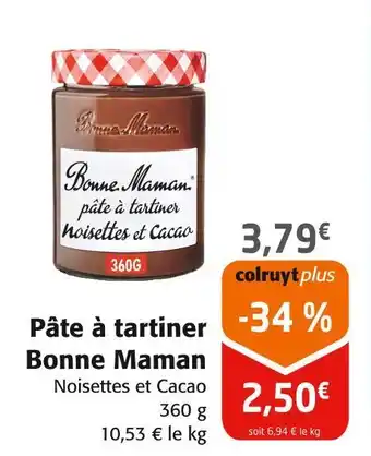 Colruyt Bonne Maman Pâte à tartiner offre
