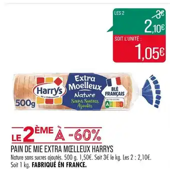 Match HARRYS PAIN DE MIE EXTRA MŒLLEUX offre