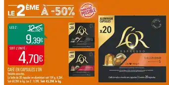 Match L’OR CAFÉ EN CAPSULES offre
