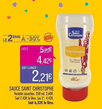 Match SAINT CHRISTOPHE SAUCE offre