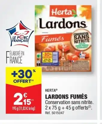 ALDI LARDONS FUMÉS offre