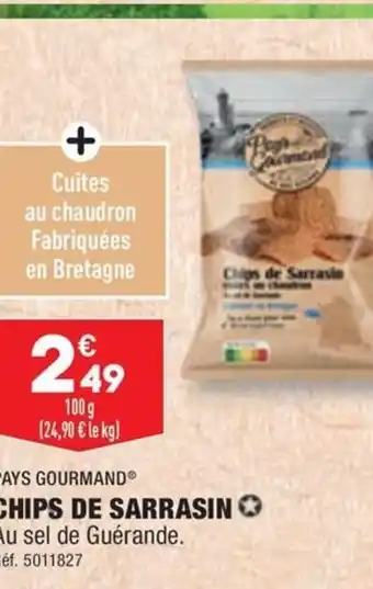 ALDI CHIPS DE SARRASIN Au sel de Guérande. Réf. 5011827 offre