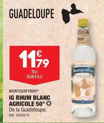 ALDI IG RHUM BLANC AGRICOLE 50° offre