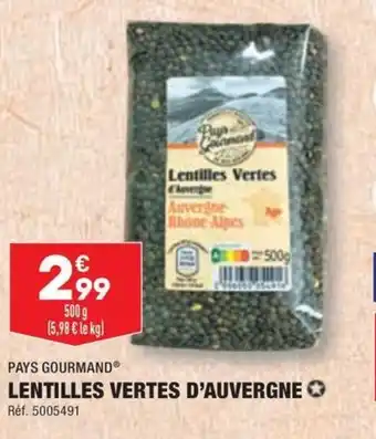 ALDI LENTILLES VERTES D'AUVERGNE offre