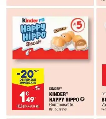 ALDI Kinder HAPPY HIPPO offre