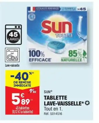 ALDI TABLETTE LAVE-VAISSELLE** offre