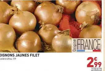 OIGNONS JAUNES FILET