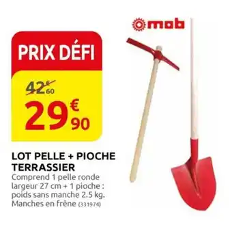 Rural Master LOT PELLE + PIOCHE TERRASSIER offre