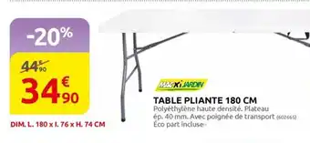 Rural Master TABLE PLIANTE 180 CM offre