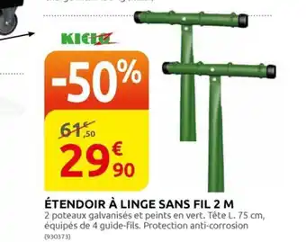 Rural Master ÉTENDOIR À LINGE SANS FIL 2 M 2 offre