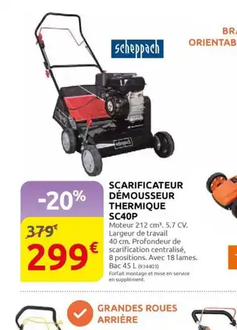 Rural Master SCARIFICATEUR DÉMOUSSEUR THERMIQUE SC40P offre