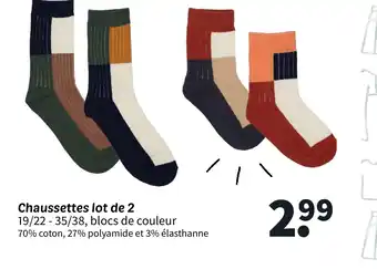 Wibra Chaussettes lot de 2 offre