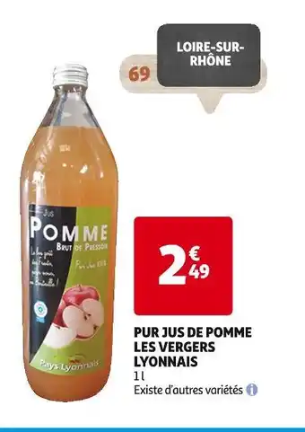 Auchan Supermarché LES VERGERS LYONNAIS PUR JUS DE POMME offre