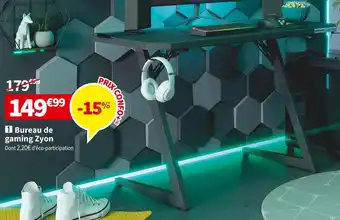 Conforama PREDATOR BUREAU GAMING 120 CM ZYON offre