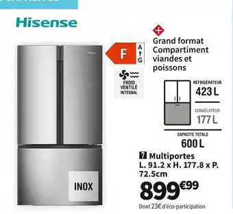 Conforama HISENSE RÉF. MULTIPORTES FMN551ASF offre
