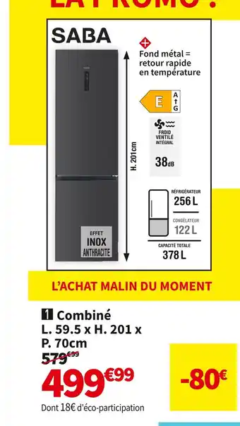 Conforama SABA RÉF.COMBINÉ CB373NFDK offre