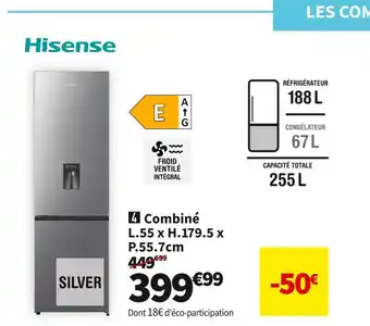 Conforama HISENSE RÉF.COMBINÉ RB329N4WDE offre
