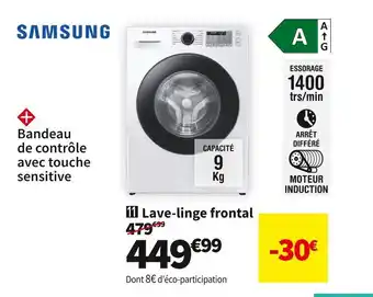 Conforama SAMSUNG LAVE-LINGE WW90TA046AH/EF offre