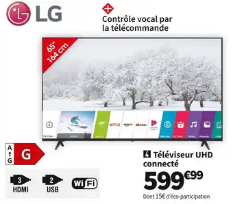 Conforama LG TÉLÉVISEUR UHD CONNECTÉ 65UR80006LJ offre