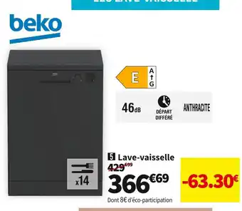 Conforama BEKO LAVE-VAISSELLE LVED4629A offre