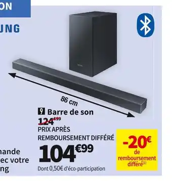 Conforama SAMSUNG BARRE DE SON HW-T420 offre